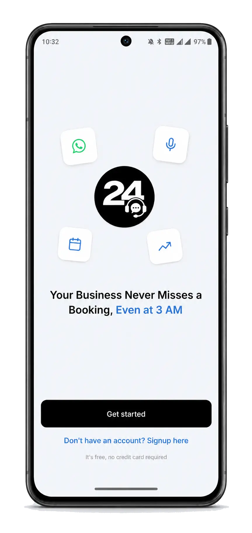 24Recept mobile app dashboard screen
